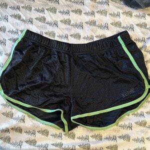 Soffe Black Shorts with Green Trim